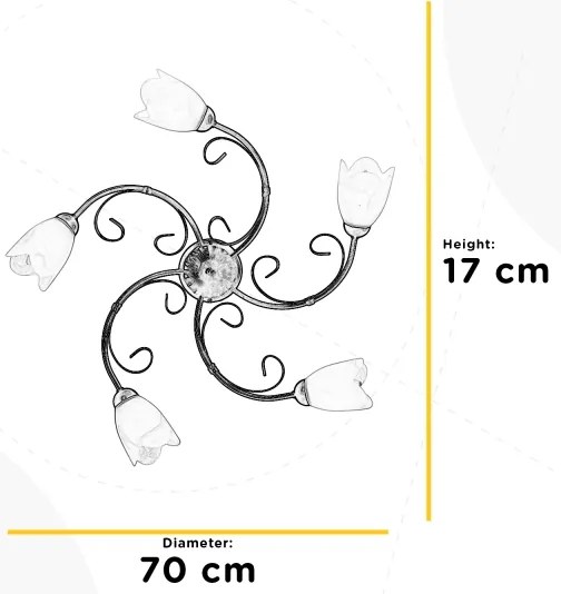 Plafonieră ONLI ODINO 5xE14/6W/230V