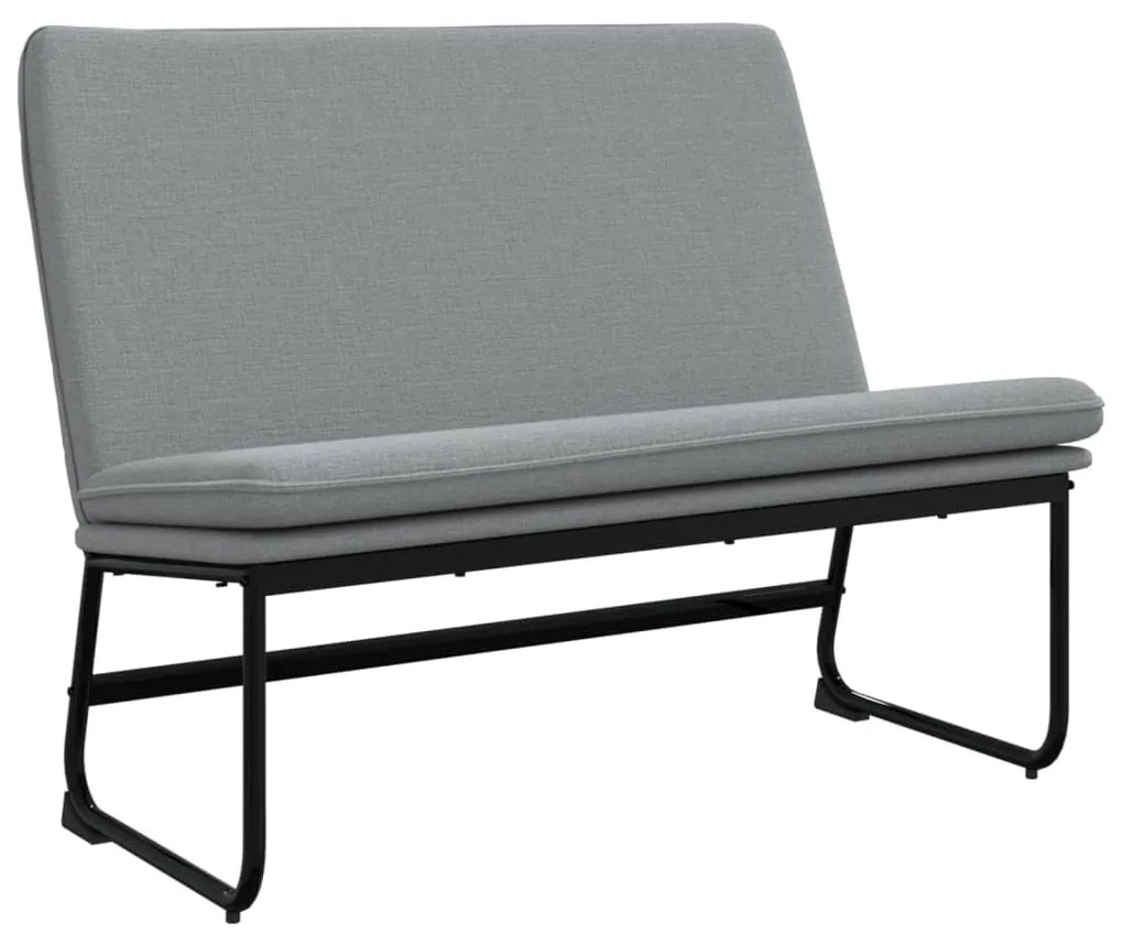vidaXL Bancă, gri deschis, 100x75x76 cm, materil textil