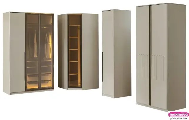 Mobilier dormitor dulap colt 7 usi,Verona