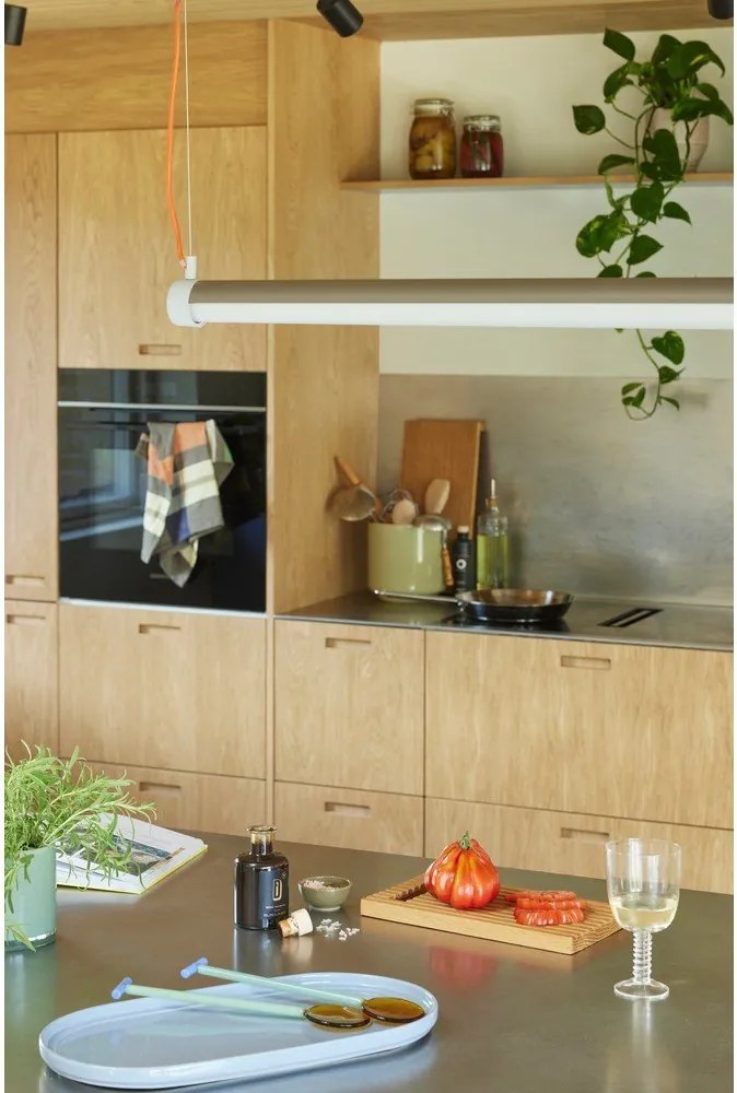 Lustră gri LED cu intensitate reglabilă Interplay – Hübsch