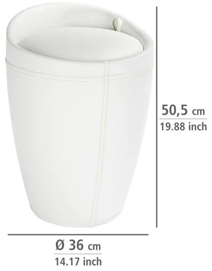 WENKO 21773100 - Taburet CANDY, 36 x 50,5 cm, alb/negru