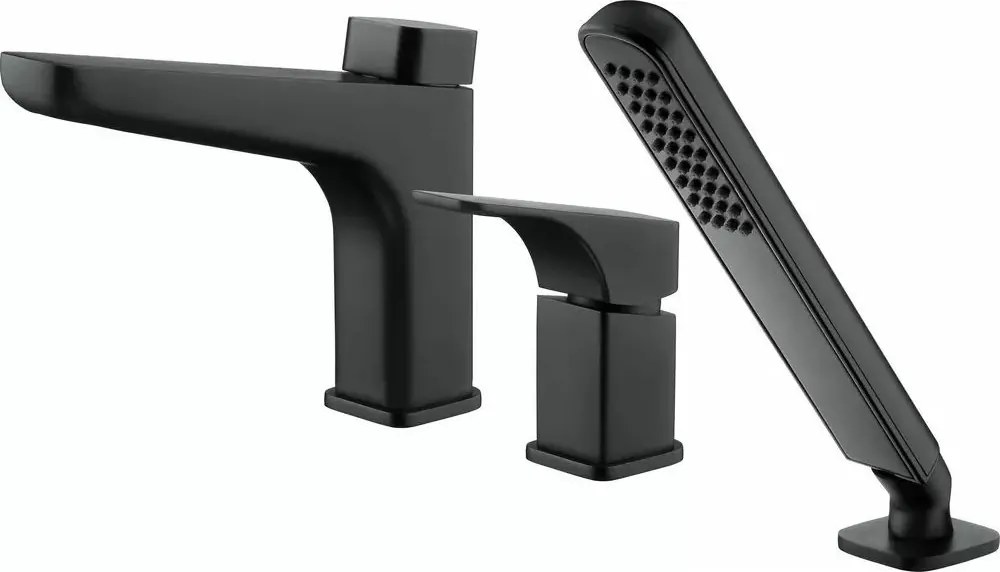Baterie cada – dus monocomanda Deante Hiacynt negru cu set de dus