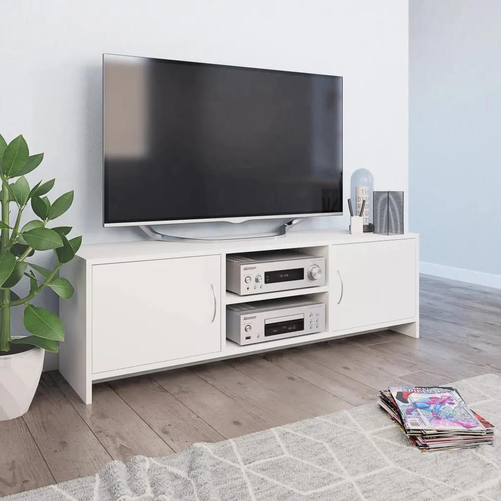 800279 vidaXL Comodă TV, alb lucios, 120 x 30 x 37,5 cm, PAL