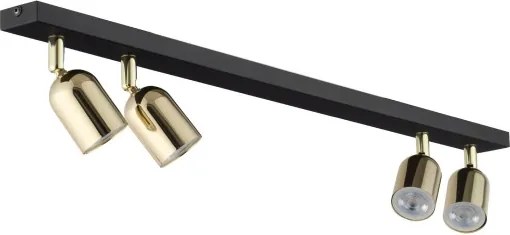 LED RGBW Dimmabil spot TOP 4xGU10/6,5W/230V 2700-6500K negru/auriu