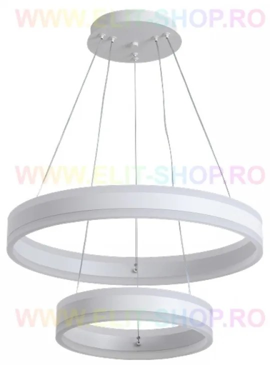 Lustra LED Cu Telecomanda, Elit's Esn1768/500-W, 204W, ALB