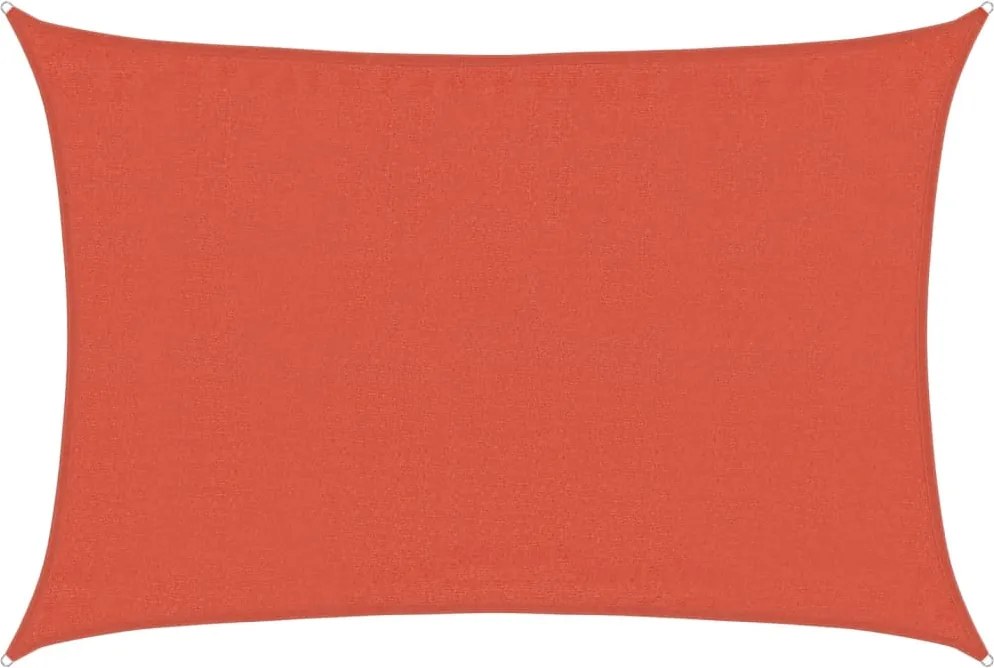 vidaXL Pânză parasolar cărămiziu dreptunghiular 3,5x5 m HDPE 160 g/m²