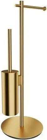 Suport hartie freestanding cu spatiu pentru perie alama periata Omnires Modern Project