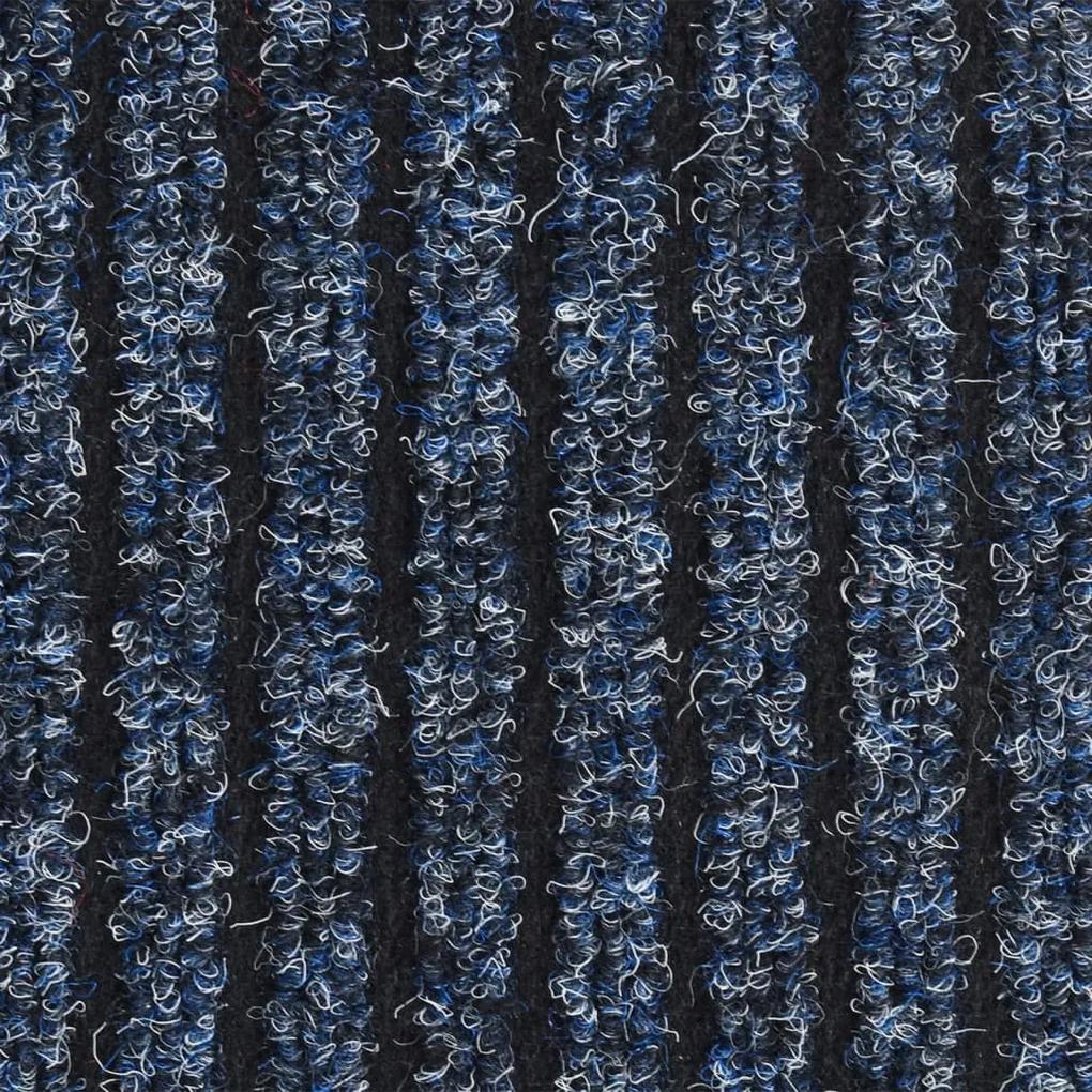 Covoras de usa, albastru, 80x120 cm, cu dungi 1, Albastru, 80 x 120 cm