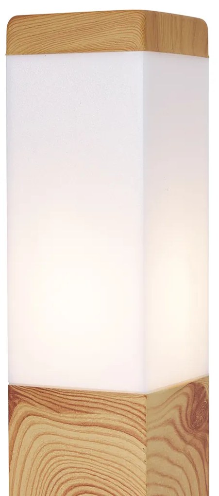 Lampă modernă de exterior din oțel cu imprimeu de lemn 45cm IP44 - Malois
