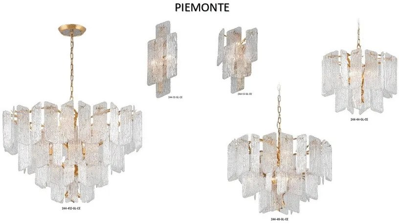 Candelabru LUX design deosebit PIEMONTE lucrat manual, cu 12 surse de lumina