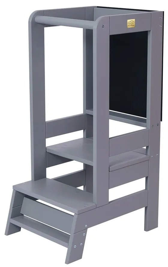 Turn de învățare gri din lemn de pin Montessori – Meowbaby