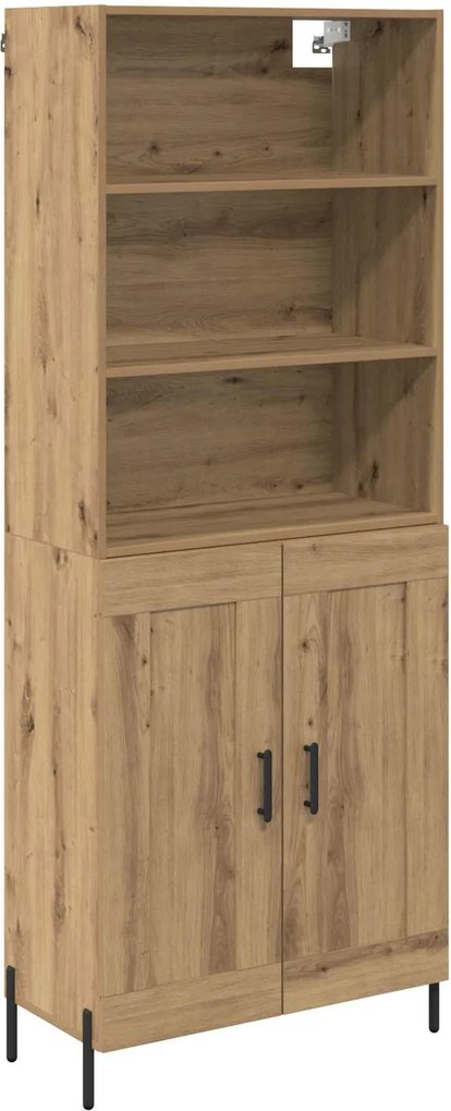 vidaXL Bufet Stejar Artizanal 69,5 x 32,5 x 180 cm Lemn compozit