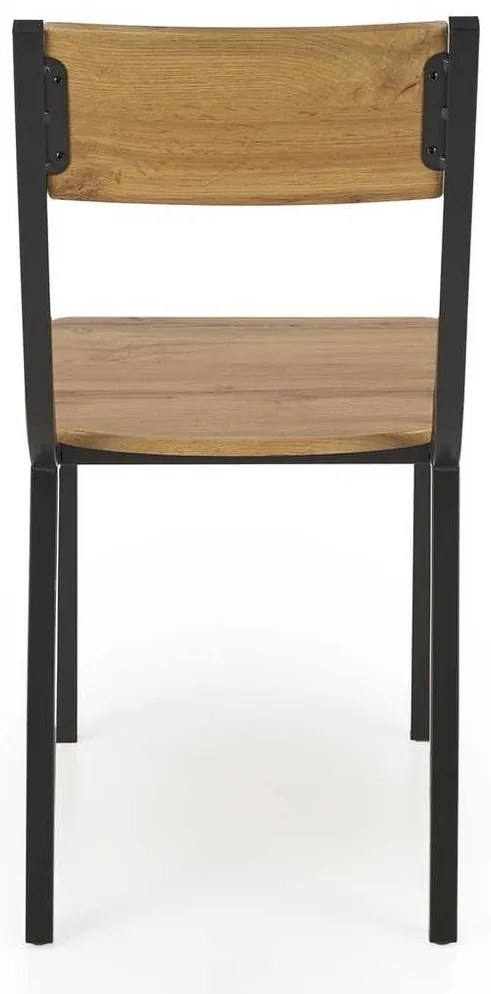 Set masă și scaune Graham 4+1, lemn natural / negru