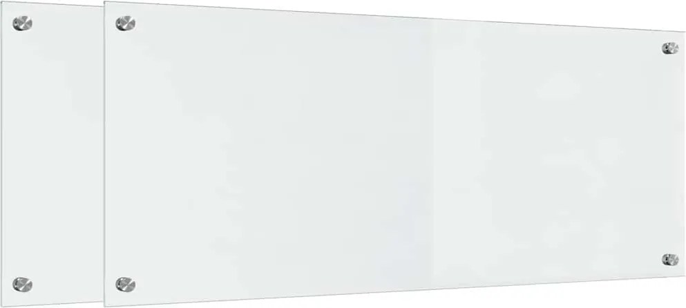 vidaXL Panou de bucătărie 2 pcs Transparent 100 x 40 cm