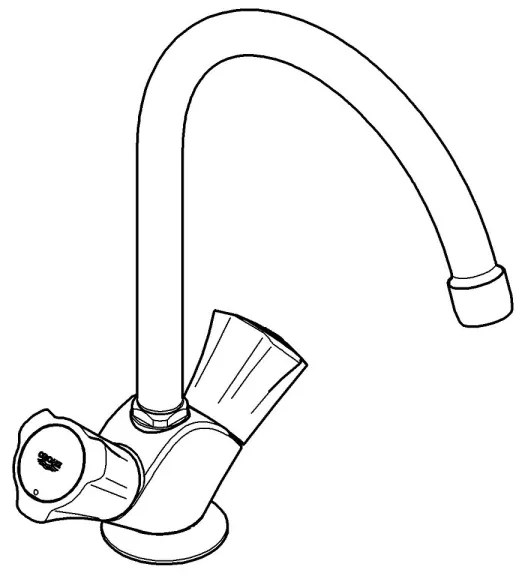 GROHE COSTA L - baterie pentru chiuvetă, crom lucios, 31831001