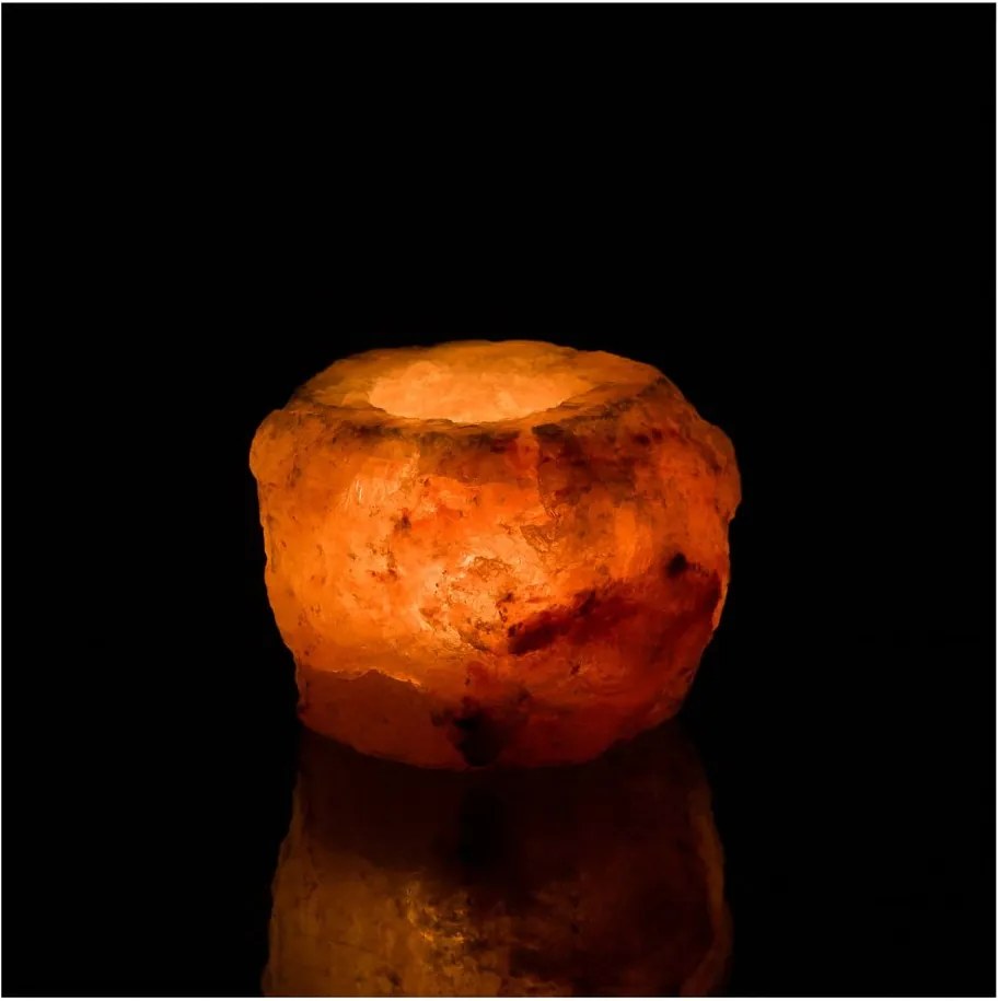 Suport din piatră de sare pentru lumânare Unimasa, 9 x 8 cm
