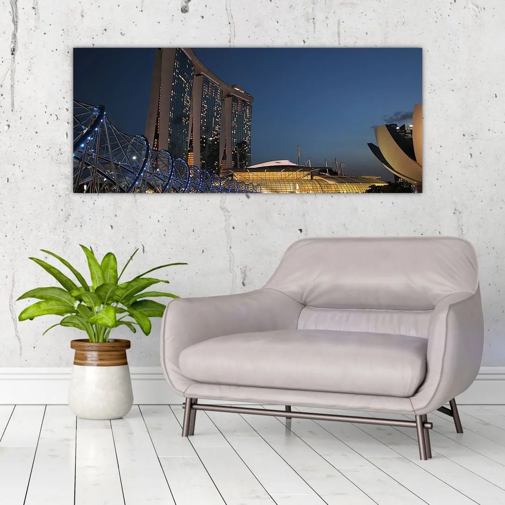 Tablou cu metropolă modernă (120x50 cm)