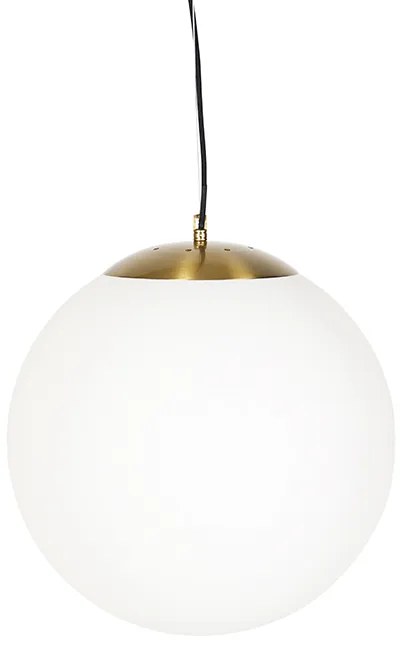 Lampă suspendată inteligentă scandinavă din sticlă opal 40 cm incl. Wifi A60 - Ball 40