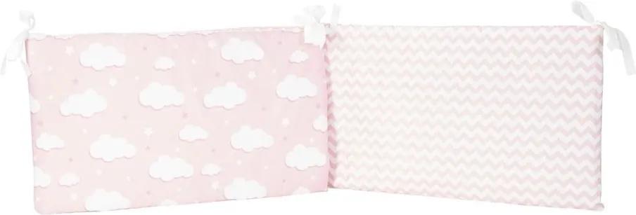 Protecție din bumbac pentru patul copiilor Mike & Co. NEW YORK Carino, 40 x 210 cm, roz