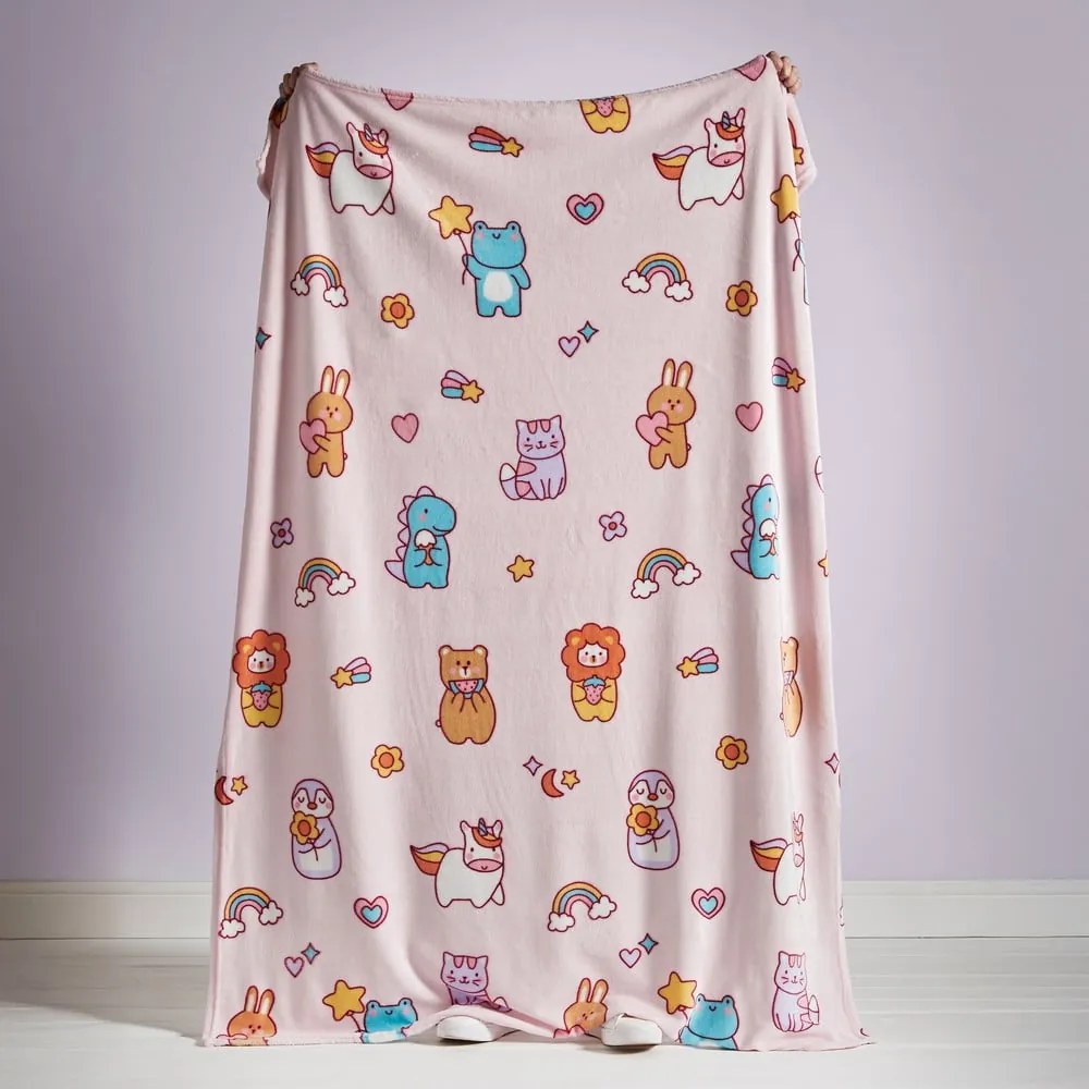 Pătură pentru copii roz din polar/fleece 130x170 cm Forever Together – Catherine Lansfield