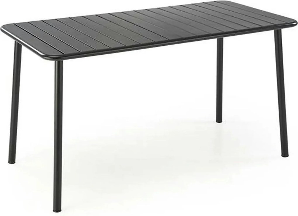 Masa gradina BOSCO, negru, metal, 140x70x76 cm