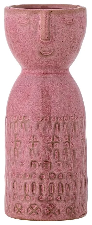 Vază roz din gresie lucrată manual (înălțime 14,5 cm) Embla – Bloomingville