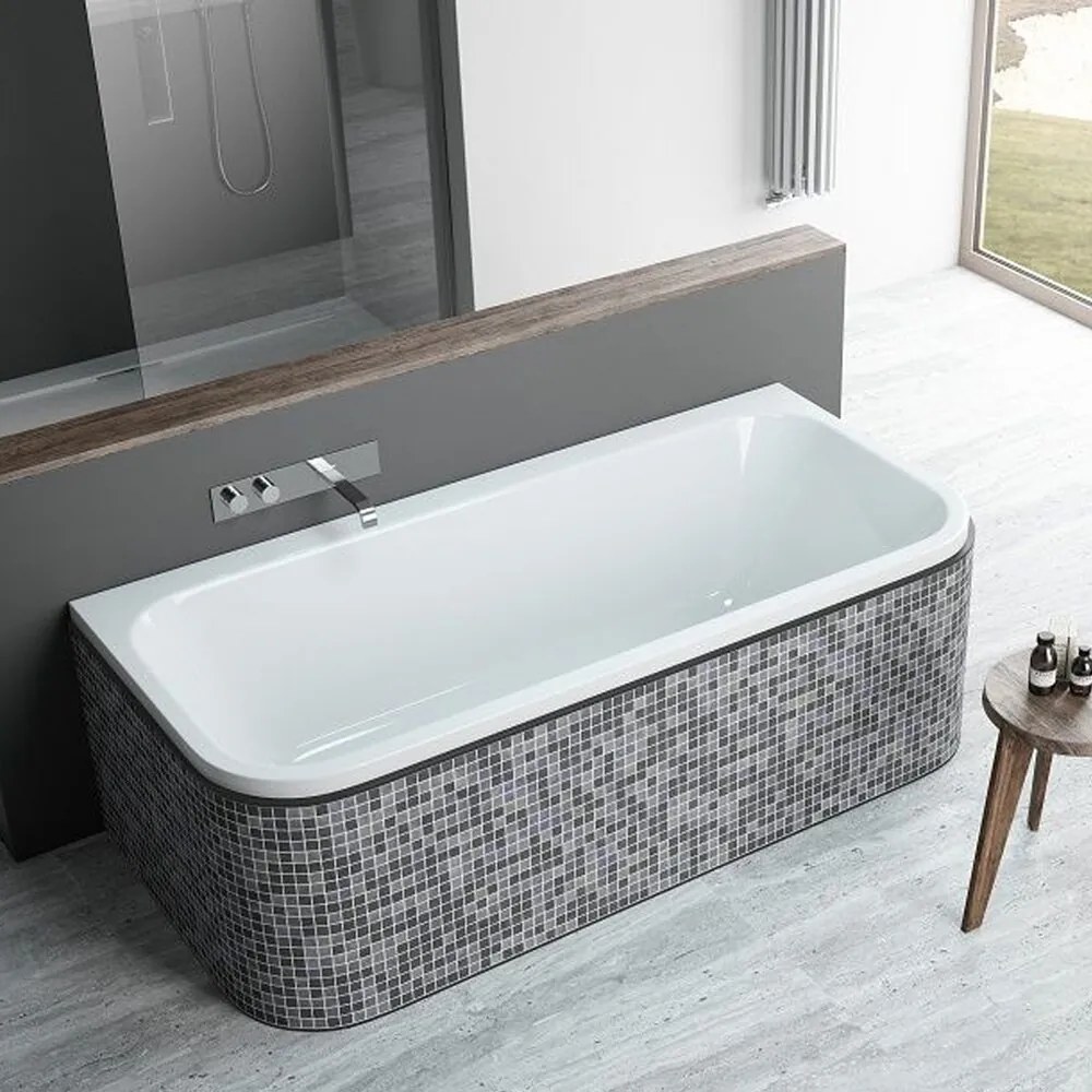 Cada dreptunghiulara Radaway Arania acril 180x85 cm alb lucios
