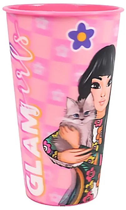 Glam Girls Team Pahar din plastic cu efect 3D 480 ml