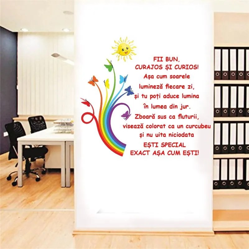 Sticker perete Fii bun, curajos, curios!
