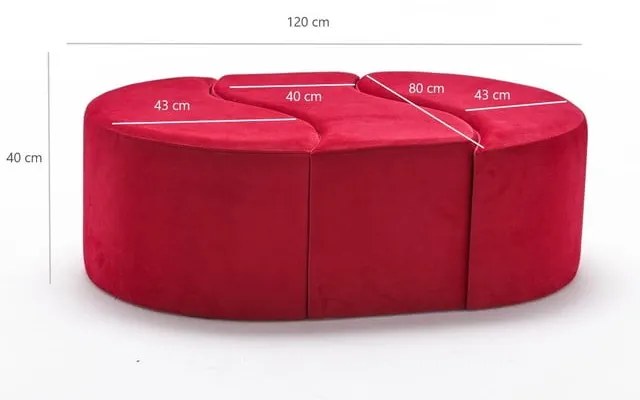 Taburet roșu Alya – Artie