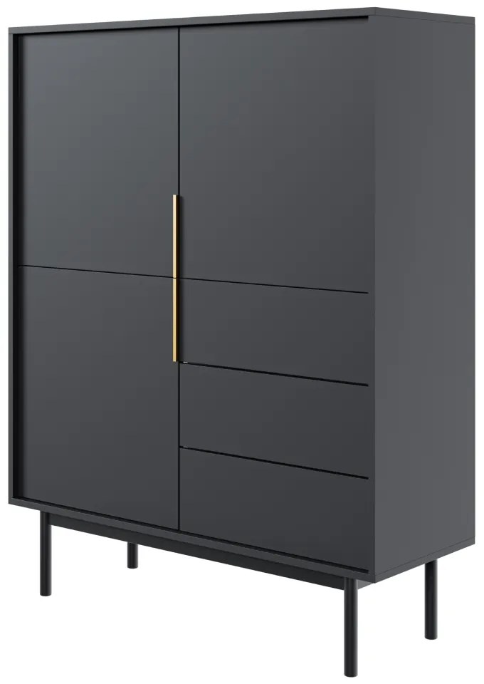 Comoda VIVALA 3D3S, negru