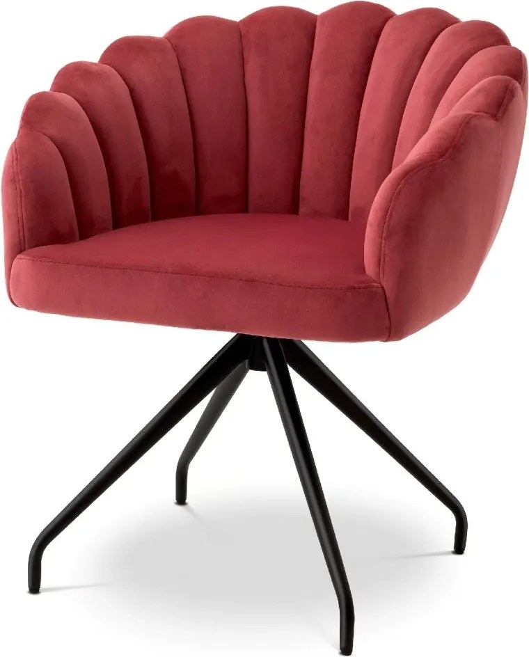 Scaun pivotant design elegant LUX Luzern, Savona faded red