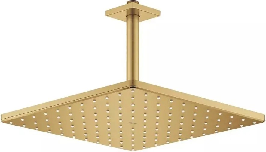 Palarie si brat de dus Grohe Rainshower Mono Cube 310 auriu periat Cool Sunrise cu 1 functie