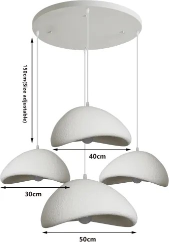 BRILAGI - Lustră pe cablu WABI SABI 4xE27/60W/230V albă