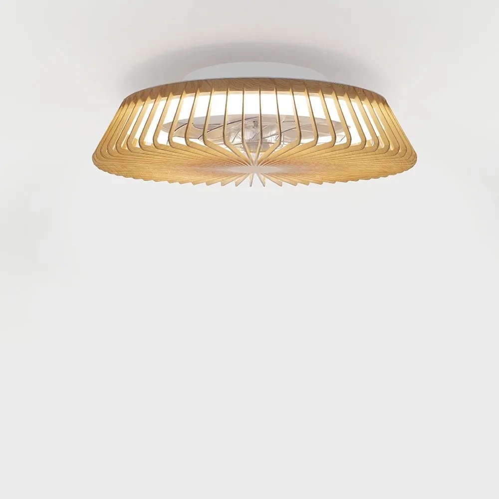 Lustra LED Smart cu Ventilator si telecomanda HIMALAYA lemn