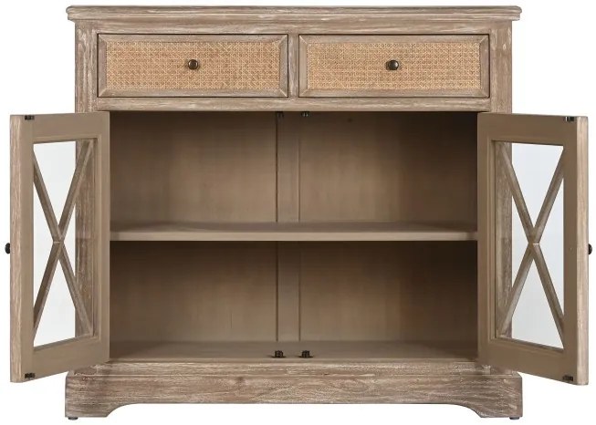 Bufet, natur, din lemn de bayur si rattan, Seraphine