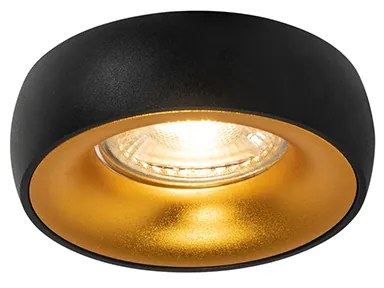Spot de design îngropat negru cu interior auriu - Mooning