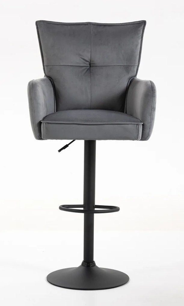 HR250W Scaun Catifea Grafit Bază Neagră