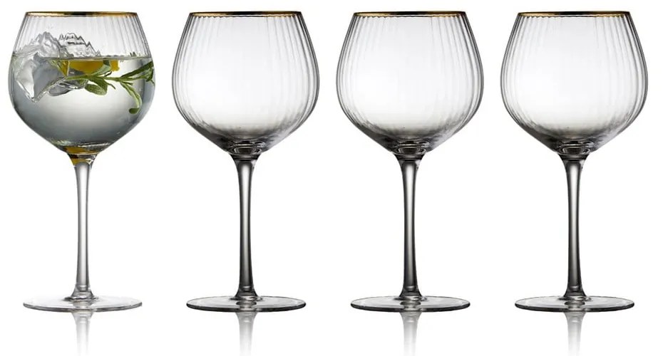 Set 4 pahare pentru gin & tonic Lyngby Glas Palermo, 650 ml