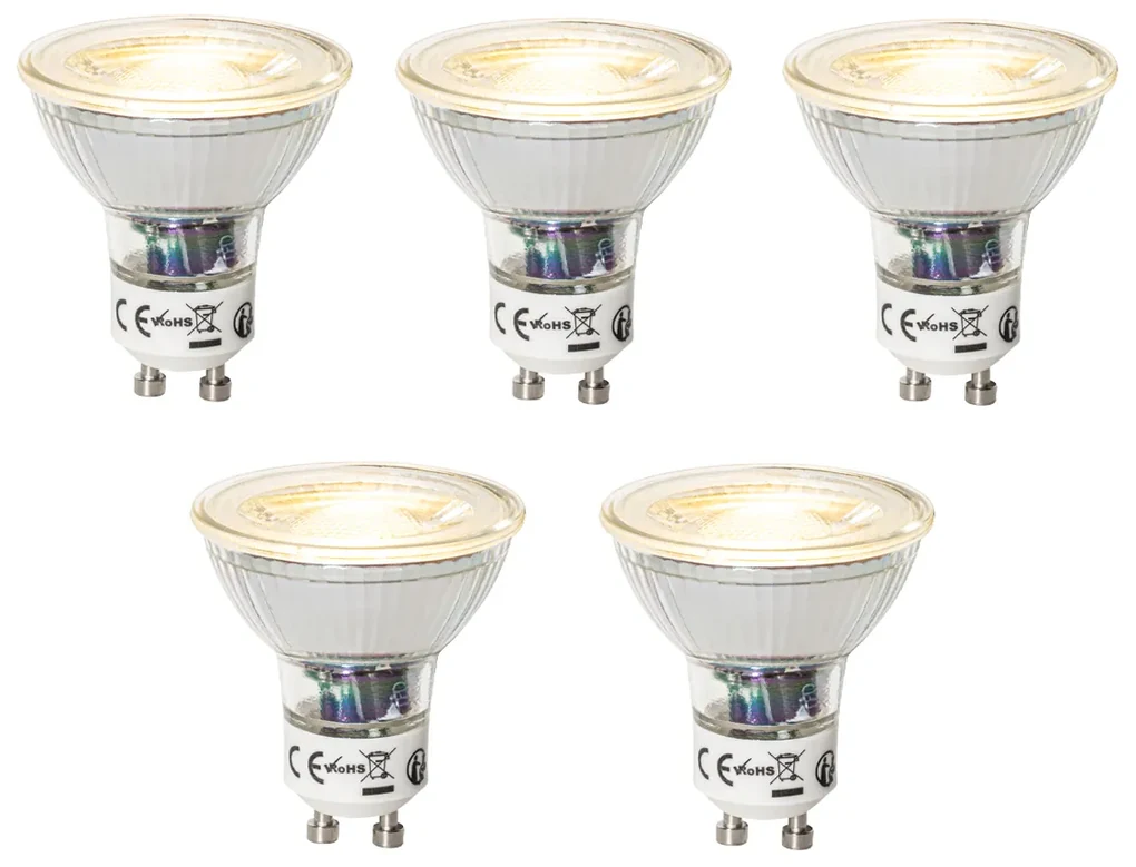 Set de 5 Becuri LED GU10 Dimmabile 7W 600 lm 2700K