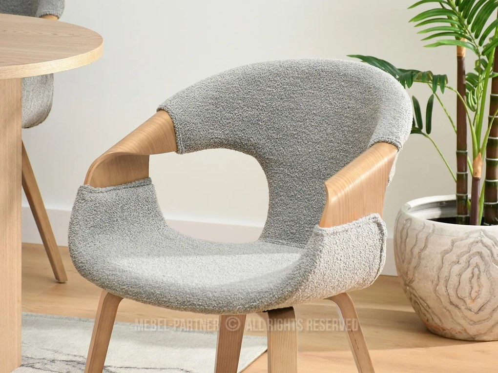 Scaun Kurt (stejar gri + stejar). Promo -21%. 1111098