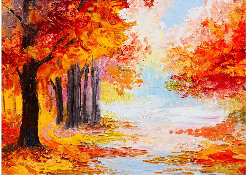 Tablou - Pictura, toamna colorată (70x50 cm)