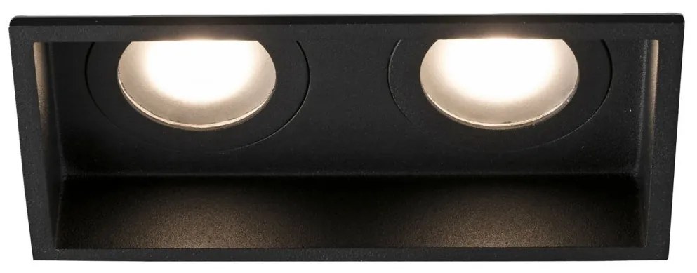 Rama Spot incastrabil tavan baie IP44 HYDE SQ 2L negru