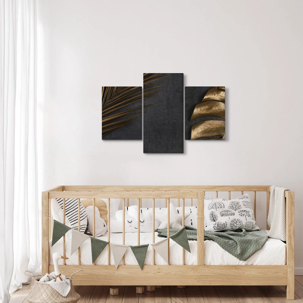 Tablou cu frunze aurii (90x60 cm)