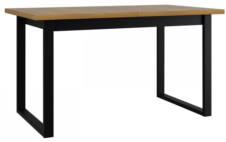 Masă sufragerie extensibilă Elarna 80 x 140 180 III (Stejar grandson + Negru) (pentru 4-8 persoane). 1105373