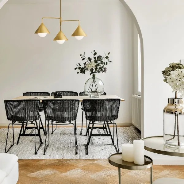 Alora Mood ALM-REMYCK3-GD - Lustru REMYCK pe tijă, 3xE27/60W/230V, auriu