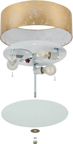 Eglo 97642 - Plafonieră VISERBELLA, 3 x E27, 60 W, 230 V