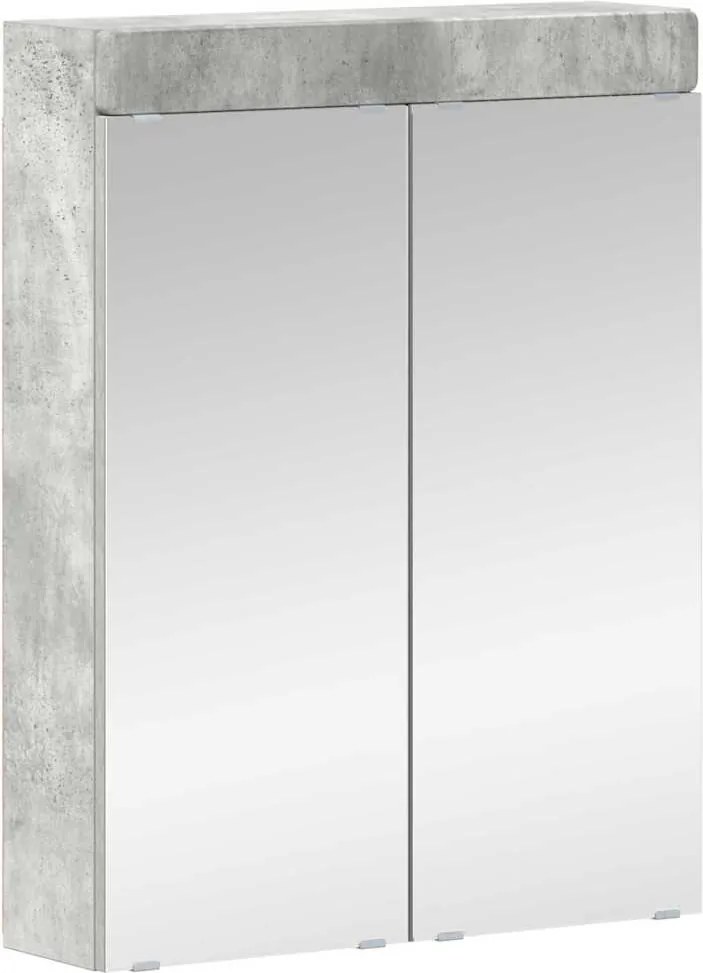 vidaXL Dulap cu oglindă pentru baie TULUM Gri din beton Lemn compozit