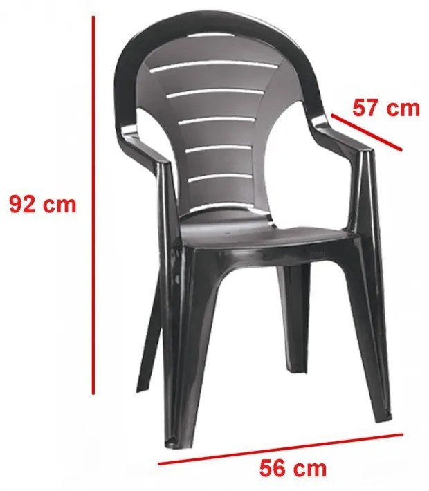 Set mobilier de grădină Lisbon 4+1, grafit