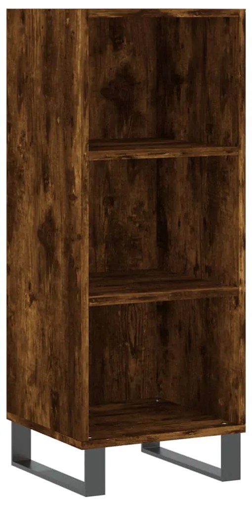 vidaXL Servantă, stejar fumuriu, 34,5x32,5x90 cm, lemn prelucrat